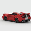Red Ford Mustang Shelby GT500 brick model rear three quarter view