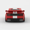 Red Ford Mustang Shelby GT500 brick model straight rear view