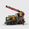 Heavy Duty Crane Truck with Trailer brick model hero view