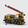 Yellow and black with red accents brick model rear view