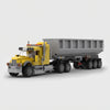 Heavy Duty Dump Truck Yellow Edition brick model front view