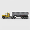 Heavy Duty Dump Truck Yellow Edition brick model side profile view