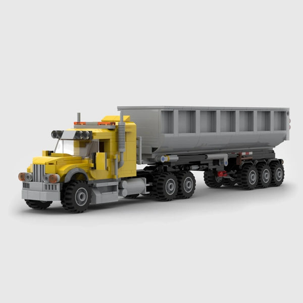 Heavy Duty Dump Truck Yellow Edition brick model hero view
