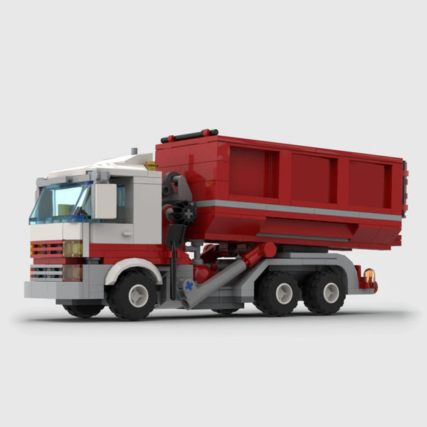 Hooklift Dump Truck brick model front 3q view