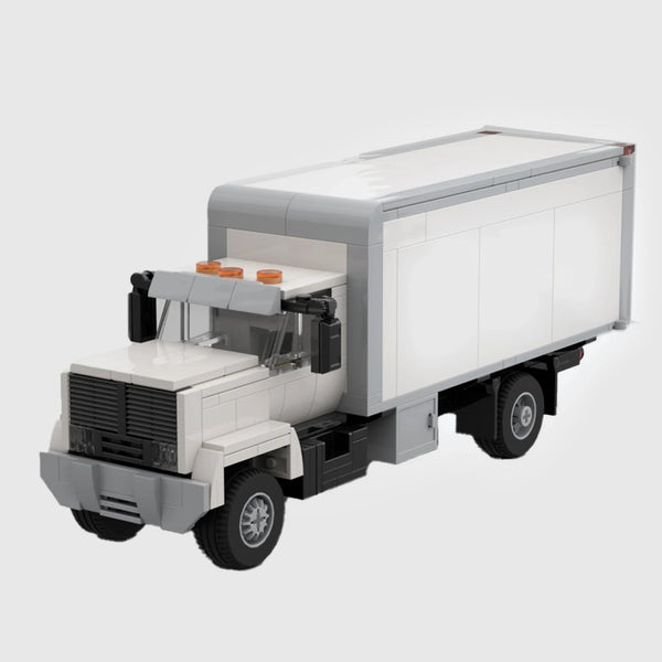 Delivery Box Truck brick model hero view