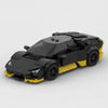 Black Lamborghini Huracan brick model high front three quarter view