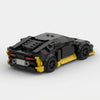 Black Lamborghini Huracan brick model rear three quarter view