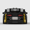 Black Lamborghini Huracan brick model straight rear view