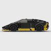 Black Lamborghini Huracan brick model side profile view