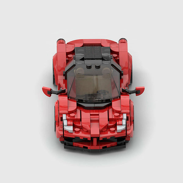 Red LaFerrari brick model front view