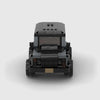 Grey with black roof and accents Land Rover Defender 90 brick model front view