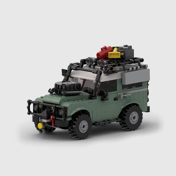 Land Rover Defender 90 Expedition brick model hero view