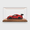 LED display case 24 cm, front view with a brick car model