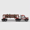 379 Logging Truck Red Edition brick model side profile view