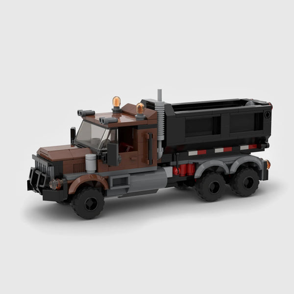 Heavy Duty Dump Truck Brown Edition brick model hero view
