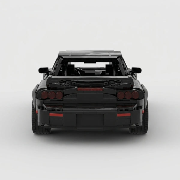 Mazda RX7 Black Edition Brick Model rear view