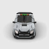Grey Mercedes-Benz AMG GT brick model front view