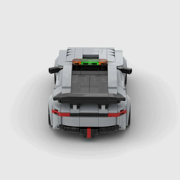 Grey Mercedes-Benz AMG GT brick model rear view