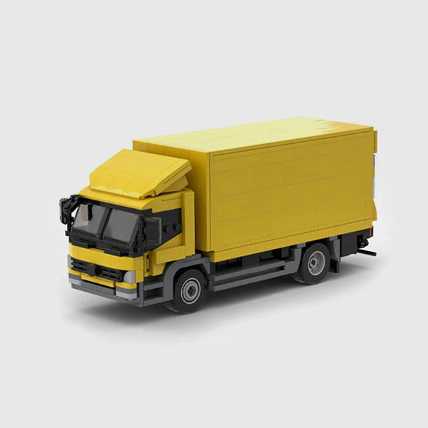 City Delivery Box Truck brick model hero view
