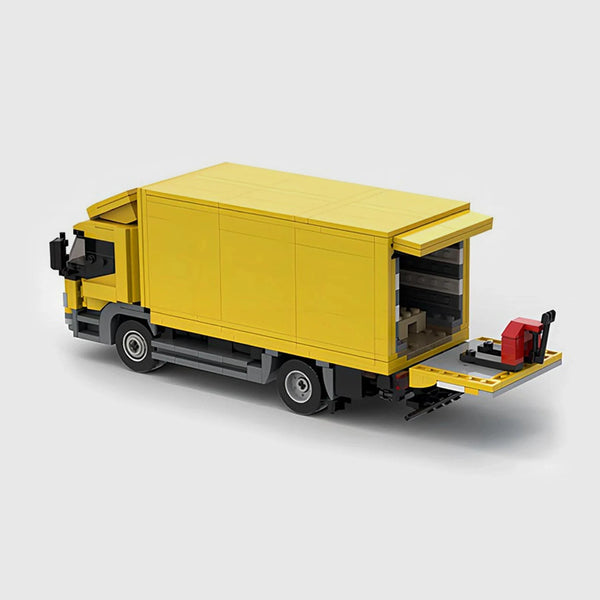Yellow brick model rear three quarter view