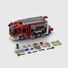 Red and white Mercedes-Benz Fire Engine brick model close up detail view