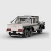 White Mercedes-Benz G63 6x6 brick model rear three quarter view