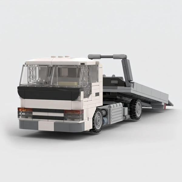 Fighter Flatbed Tow Truck brick model front view