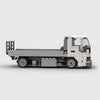 White and grey brick model side profile view