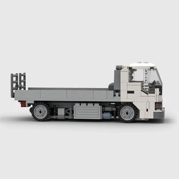 White and grey brick model side profile view