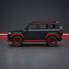black off road suv brick model side profile with roof lights