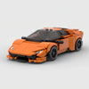 Orange Lamborghini Huracan brick model front three quarter view