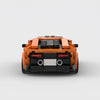 Orange Lamborghini Huracan brick model straight rear view