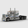 Peterbilt Classic Long-Nose Semi-Truck Cab brick model hero view