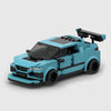Sports Car with Flatbed Trailer brick model angle 1 view