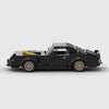 Black with gold accents Pontiac Firebird Trans Am brick model side profile view