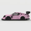 Pink and black Porsche GT3 RS brick model side profile view