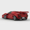 Red Lamborghini Diablo brick model rear three quarter view