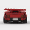 Red Lamborghini Diablo brick model straight rear view