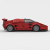 Red Lamborghini Diablo brick model side profile view