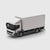White Delivery Box Truck brick model hero view