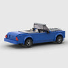 Blue Rolls-Royce Corniche brick model rear three quarter view