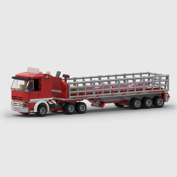 Livestock Transport Truck brick model hero view