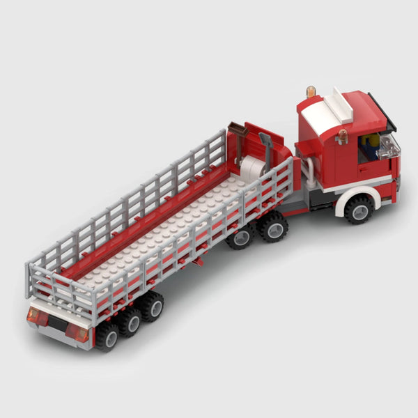 Red and grey brick model rear three quarter view