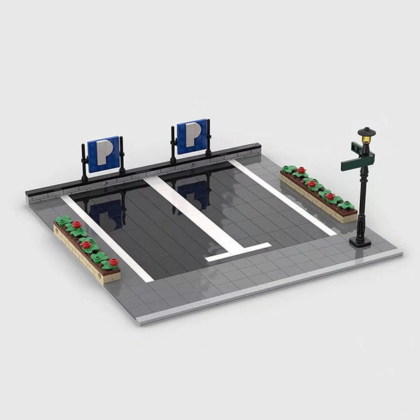 Street Parking Display for 2 Cars parking display front three quarter view