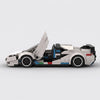 White Lamborghini Aventador SVJ brick model side profile view with scissor door open