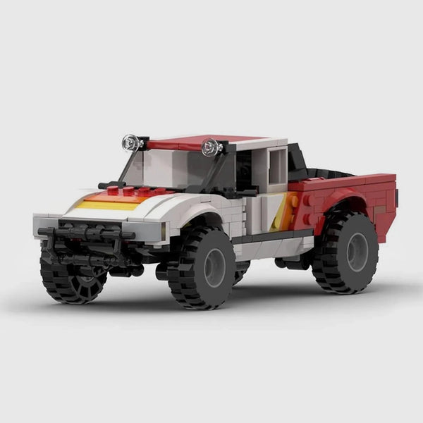 Off-Road Rally Pickup Truck brick model hero view