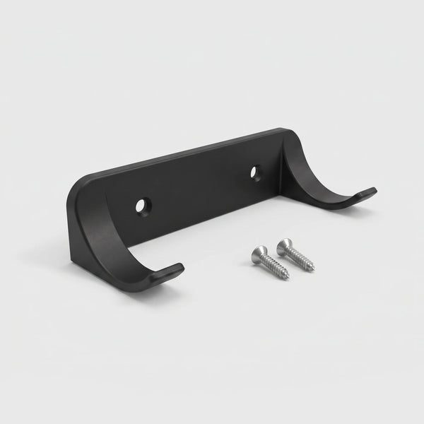 Black wall mount for brick car models, 7 cm, with 2 screws