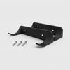 Set of 2 black wall mounts for brick car models with screws