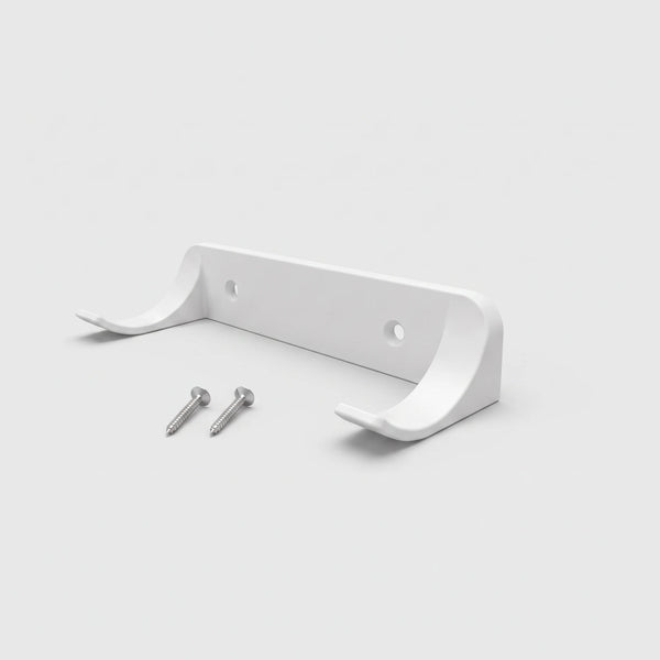 White wall mount for brick car models, 7 cm, with 2 screws